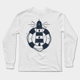 Lighthouse. Nautical Long Sleeve T-Shirt